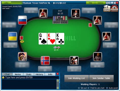 william hill покер
